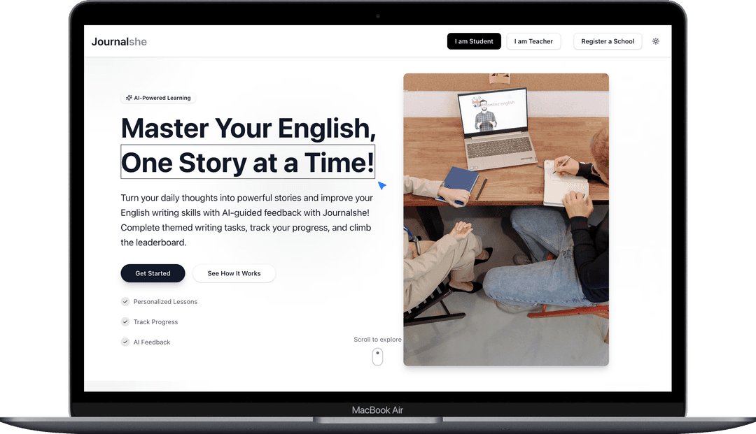 JournalShe digital journal app mockup